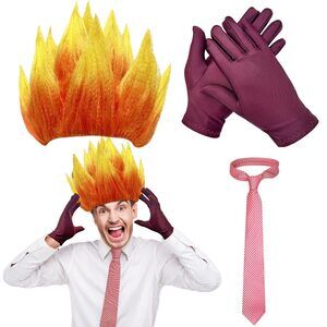 6317 3pcs Halloween Anger Costume Adult, Halloween Costumes